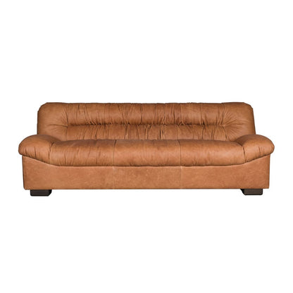 Dutchbone 3-zits Bank Douglas Wax Leer Cognac - KwaliteitWonen.nl