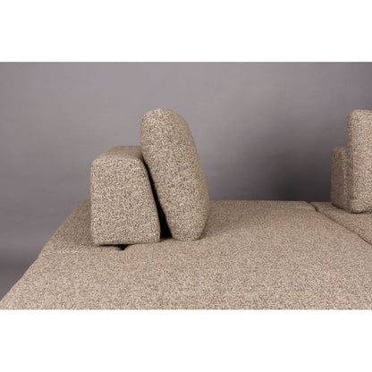 Dutchbone 3-zits Bank Shelly Beige + Chaise Longue Links - KwaliteitWonen.nl
