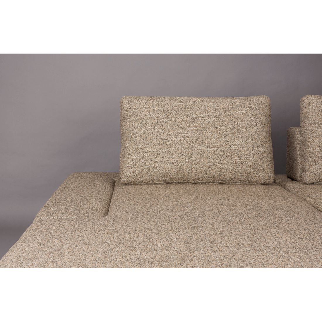 Dutchbone 3-zits Bank Shelly Beige + Chaise Longue Links - KwaliteitWonen.nl
