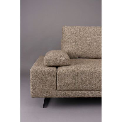 Dutchbone 3-zits Bank Shelly Beige + Chaise Longue Rechts - KwaliteitWonen.nl