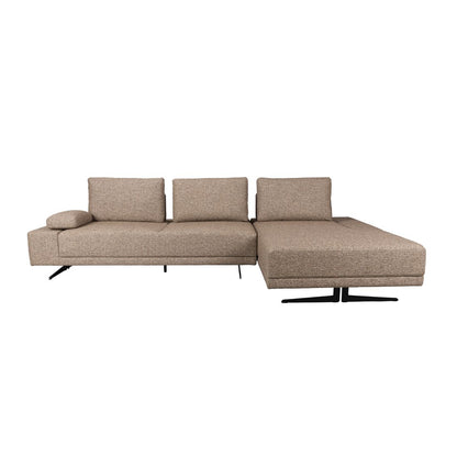 Dutchbone 3-zits Bank Shelly Beige + Chaise Longue Rechts - KwaliteitWonen.nl