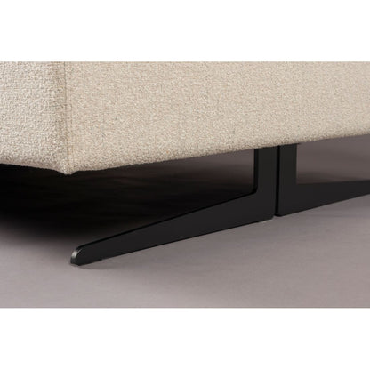 Dutchbone 3-zits Bank Shelly Wit + Chaise Longue Links - KwaliteitWonen.nl