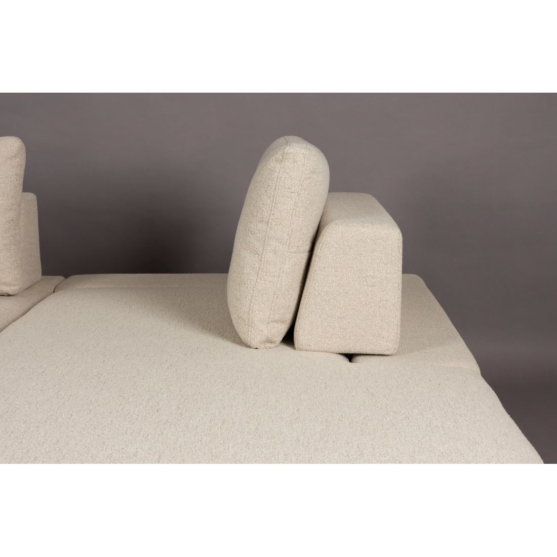 Dutchbone 3-zits Bank Shelly Wit + Chaise Longue Rechts - KwaliteitWonen.nl