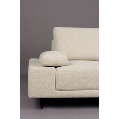 Dutchbone 3-zits Bank Shelly Wit + Chaise Longue Rechts - KwaliteitWonen.nl