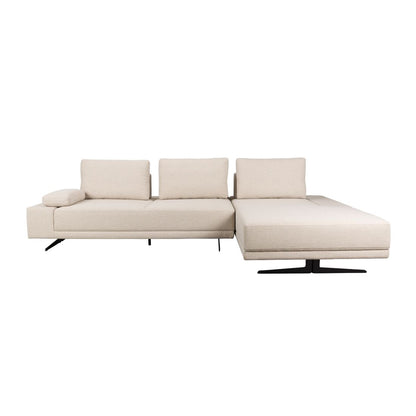 Dutchbone 3-zits Bank Shelly Wit + Chaise Longue Rechts - KwaliteitWonen.nl