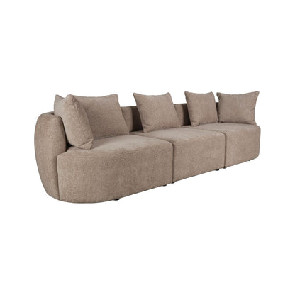 Dutchbone 4.5-zits Bank Rocca Cappuccino - KwaliteitWonen.nl