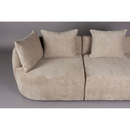 Dutchbone 4.5-zits Bank Rocca Cappuccino - KwaliteitWonen.nl