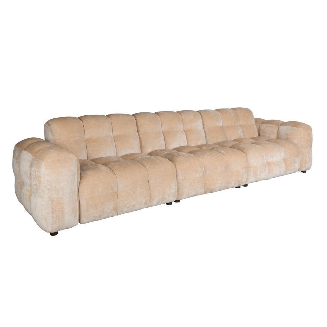 Dutchbone 4.5-zits bank Hackman Velours Beige - KwaliteitWonen.nl