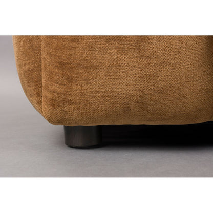 Dutchbone 4.5-zits bank Hackman Velours Cognac - KwaliteitWonen.nl