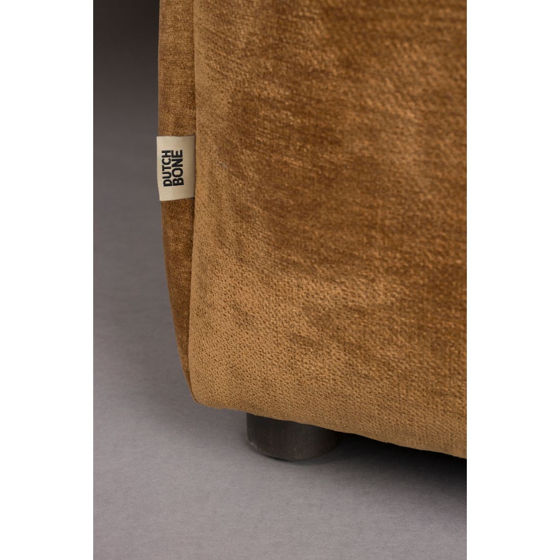 Dutchbone 4.5-zits bank Hackman Velours Cognac - KwaliteitWonen.nl
