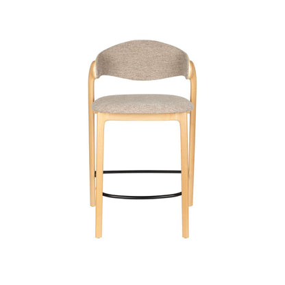 Dutchbone Barkruk Babington Beige Eiken - KwaliteitWonen.nl