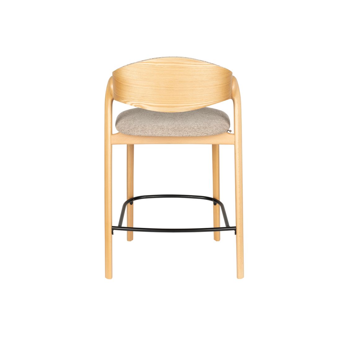 Dutchbone Barkruk Babington Beige Eiken - KwaliteitWonen.nl
