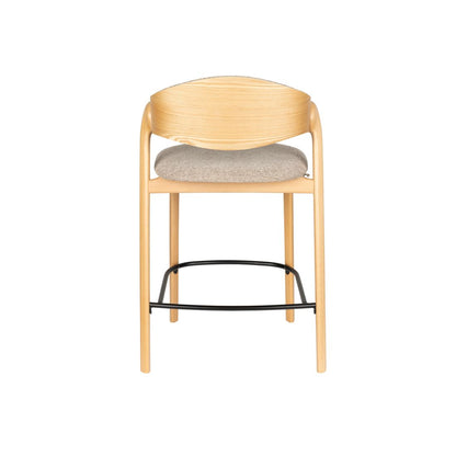 Dutchbone Barkruk Babington Beige Eiken - KwaliteitWonen.nl