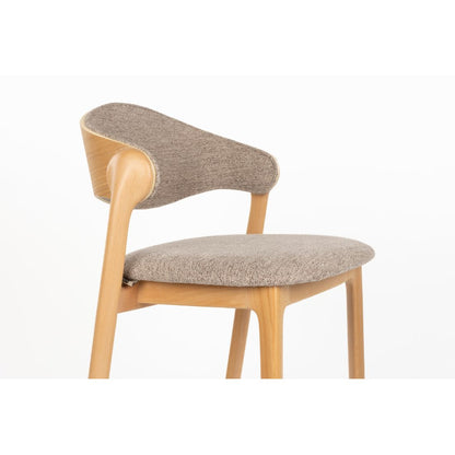 Dutchbone Barkruk Babington Beige Eiken - KwaliteitWonen.nl