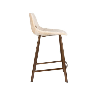 Dutchbone Barkruk Franky Beige Medium - KwaliteitWonen.nl