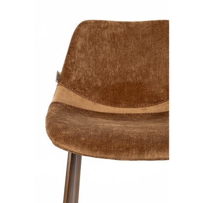 Dutchbone Barkruk Franky Cognac Medium - KwaliteitWonen.nl