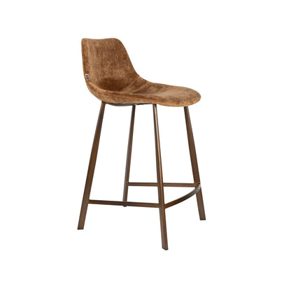 Dutchbone Barkruk Franky Cognac Medium - KwaliteitWonen.nl
