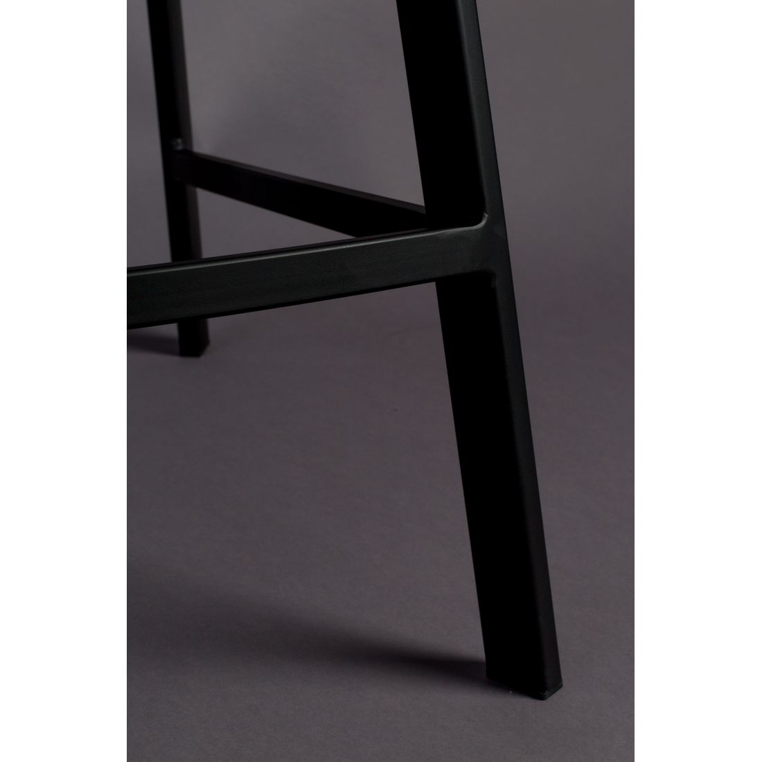 Dutchbone Barkruk Franky Velvet Grijs Medium - KwaliteitWonen.nl