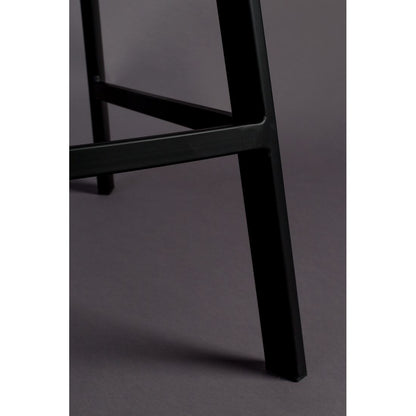 Dutchbone Barkruk Franky Velvet Grijs Medium - KwaliteitWonen.nl
