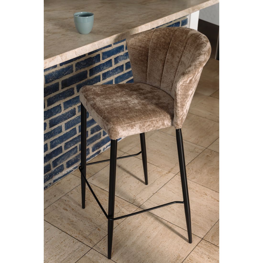 Dutchbone Barkruk Georgia Beige - KwaliteitWonen.nl