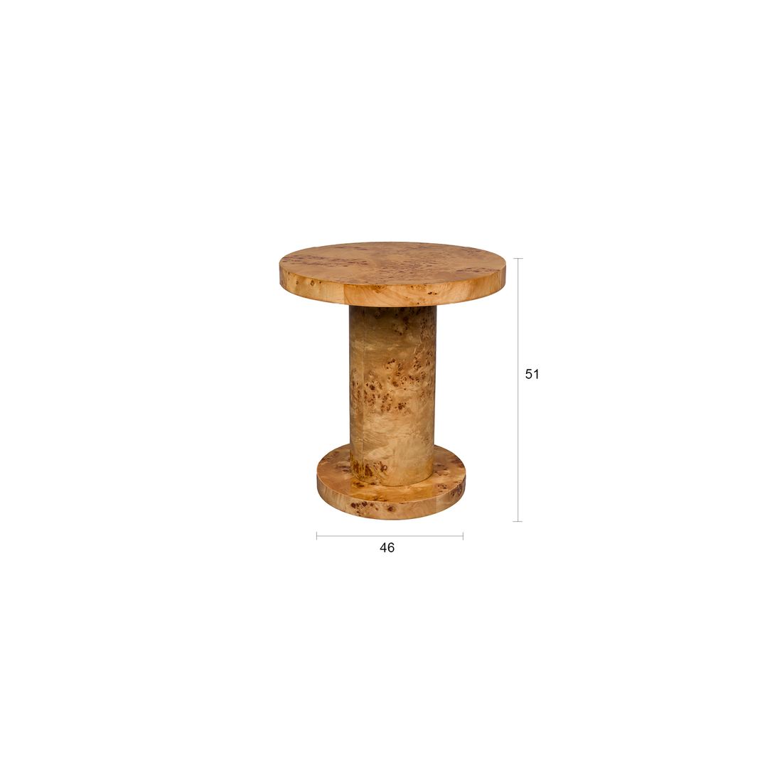 Dutchbone Bijzettafel Quinn Naturel - KwaliteitWonen.nl