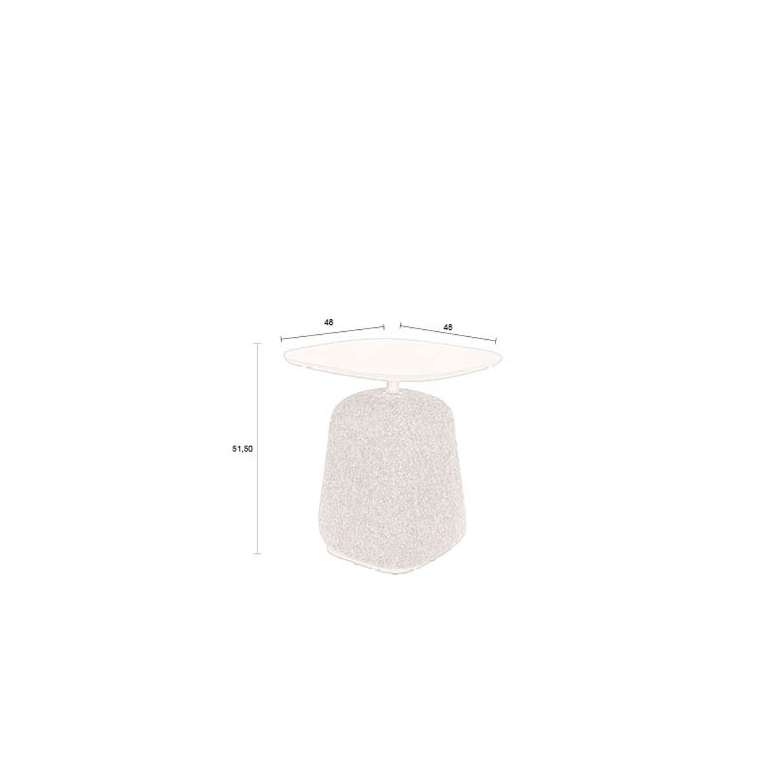Dutchbone Bijzettafel Shelly Beige - KwaliteitWonen.nl