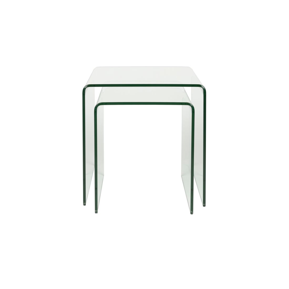 Dutchbone Bijzettafel Vetro (Set van 2) Transparant - KwaliteitWonen.nl