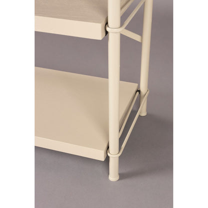 Dutchbone Boekenkast Shelf Iron Beige Laag - KwaliteitWonen.nl