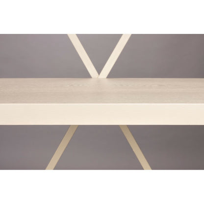 Dutchbone Boekenkast Shelf Iron Beige Laag - KwaliteitWonen.nl