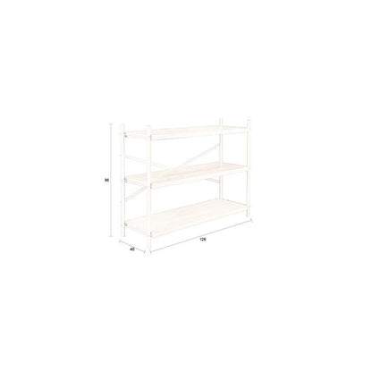 Dutchbone Boekenkast Shelf Iron Beige Laag - KwaliteitWonen.nl