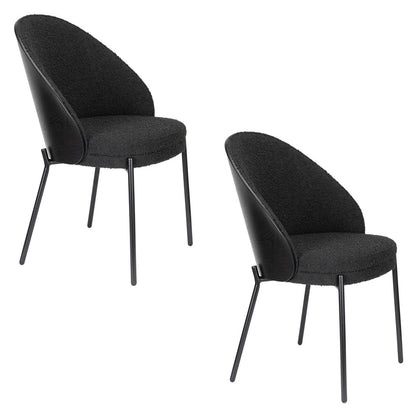 Dutchbone Chair Rodin Bouclé Black - KwaliteitWonen.nl