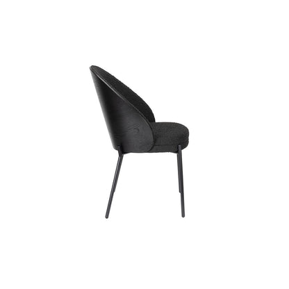 Dutchbone Chair Rodin Bouclé Black - KwaliteitWonen.nl