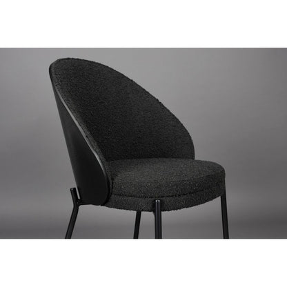 Dutchbone Chair Rodin Bouclé Black - KwaliteitWonen.nl