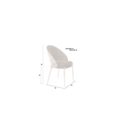 Dutchbone Chair Rodin Bouclé Black - KwaliteitWonen.nl