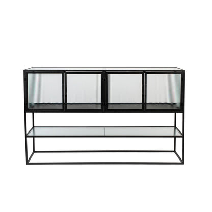 Dutchbone Dressoir Boli Hoog Zwart - KwaliteitWonen.nl