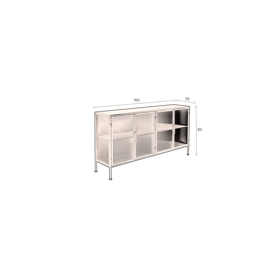 Dutchbone Dressoir Boli - KwaliteitWonen.nl