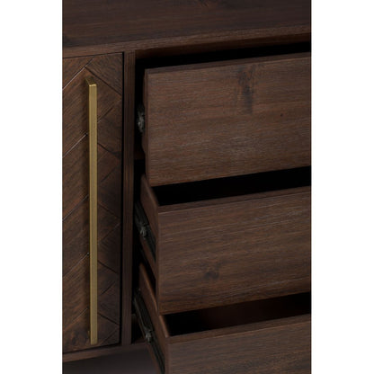 Dutchbone Dressoir Class Hoog Walnoot - KwaliteitWonen.nl