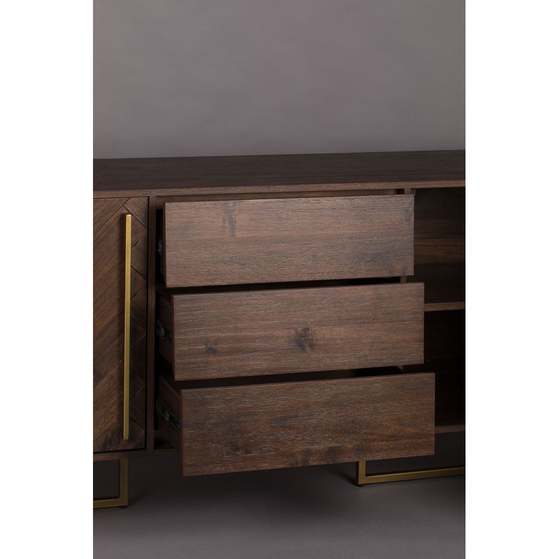 Dutchbone Dressoir Class Hoog Walnoot - KwaliteitWonen.nl