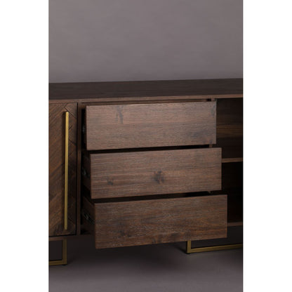 Dutchbone Dressoir Class Hoog Walnoot - KwaliteitWonen.nl