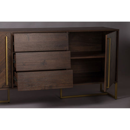 Dutchbone Dressoir Class Hoog Walnoot - KwaliteitWonen.nl