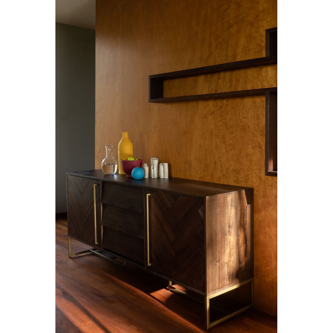 Dutchbone Dressoir Class Hoog Walnoot - KwaliteitWonen.nl
