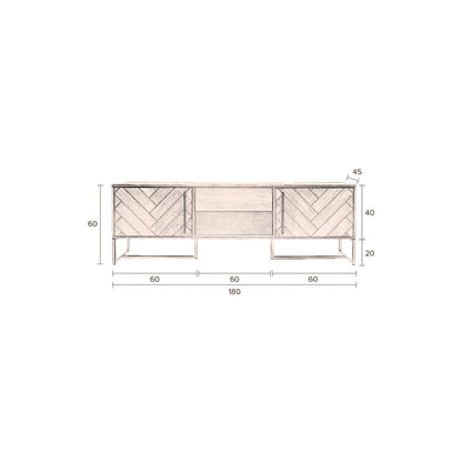 Dutchbone Dressoir Class Laag Walnoot - KwaliteitWonen.nl