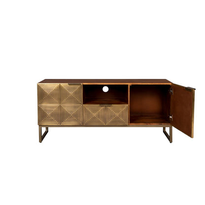 Dutchbone Dressoir Volan Mangohout Goud - KwaliteitWonen.nl