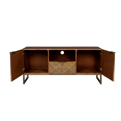 Dutchbone Dressoir Volan Mangohout Goud - KwaliteitWonen.nl