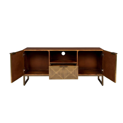 Dutchbone Dressoir Volan Mangohout Goud - KwaliteitWonen.nl