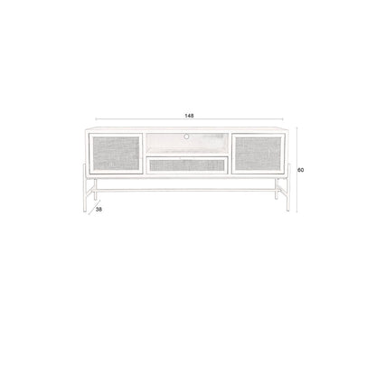 Dutchbone Dressoir Yasu Beige - KwaliteitWonen.nl