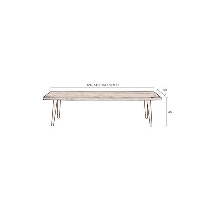 Dutchbone Eeetkamerbank Alagon 180x40cm - KwaliteitWonen.nl