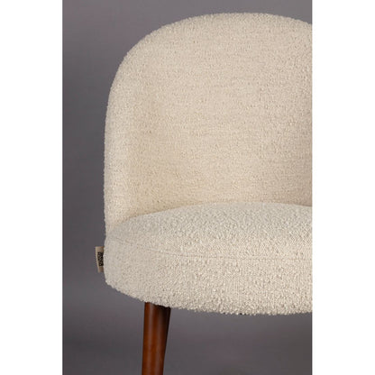 Dutchbone Eetkamerstoel Barbara Boucle Beige - KwaliteitWonen.nl