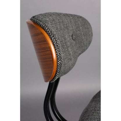 Dutchbone Eetkamerstoel Blackwood Grijs - KwaliteitWonen.nl