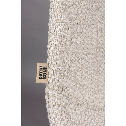 Dutchbone Eetkamerstoel Franky Bouclé Beige - KwaliteitWonen.nl